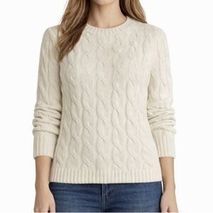 Lauren Ralph Lauren Cashmere Blend Cable Knit Sweater